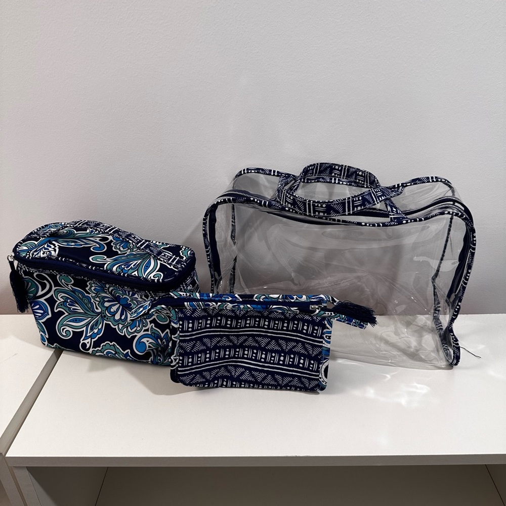 Modella 3 Piece Toiletry Bag Set - Like New